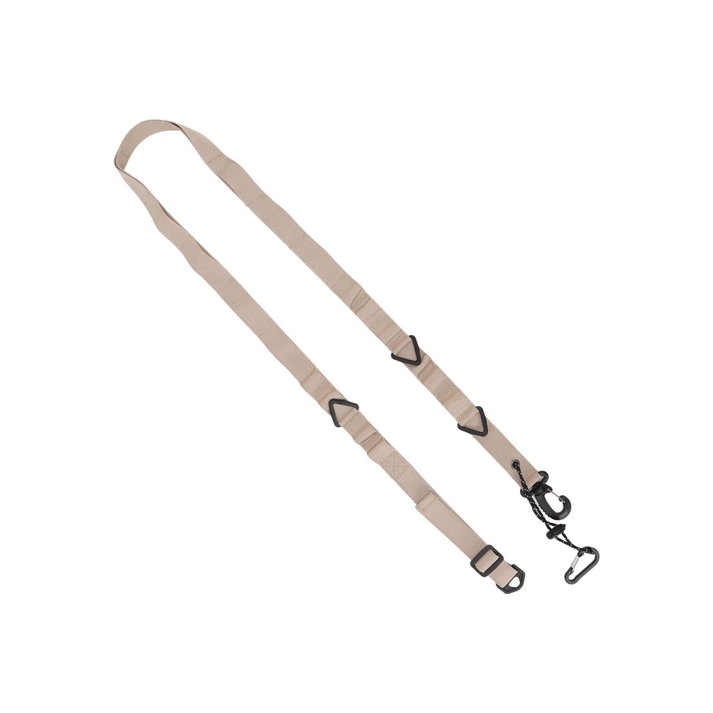Shoulder Strap Canvas Multipurpose 24 Holes Adjustable Hanging Camping Clothesline Lanyard for Outdoor Clothes Khaki