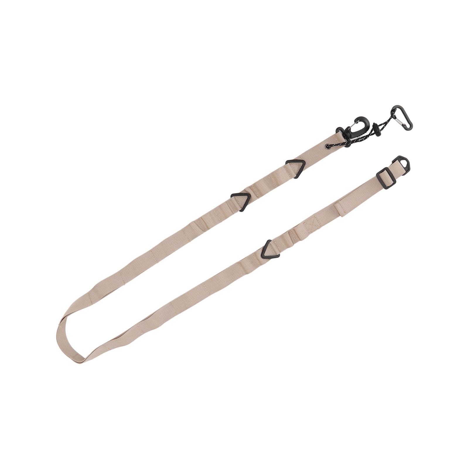 Shoulder Strap Canvas Multipurpose 24 Holes Adjustable Hanging Camping Clothesline Lanyard for Outdoor Clothes Khaki