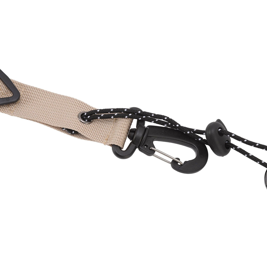 Shoulder Strap Canvas Multipurpose 24 Holes Adjustable Hanging Camping Clothesline Lanyard for Outdoor Clothes Khaki
