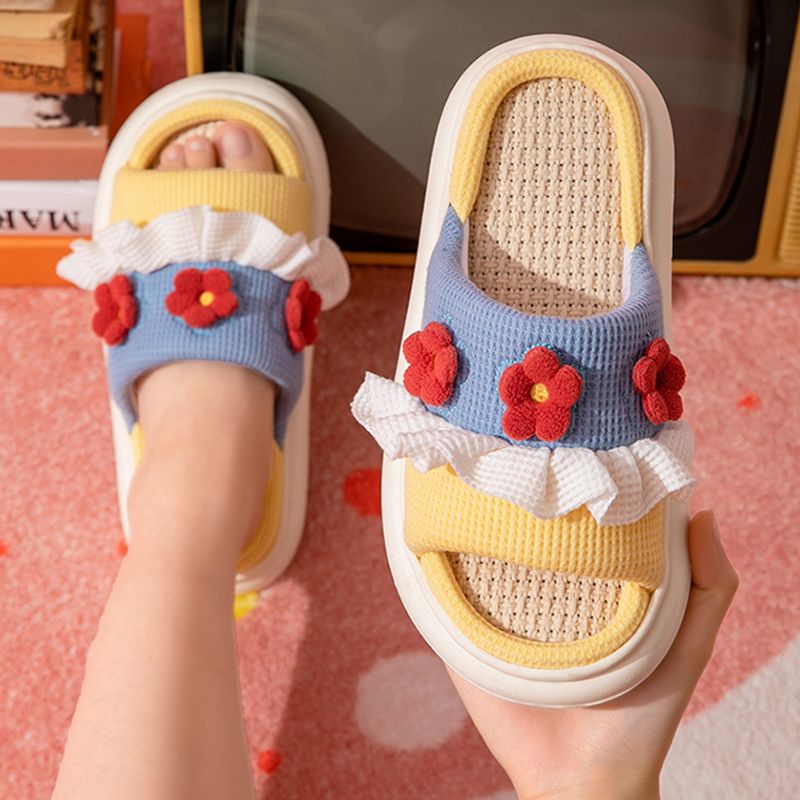 Slipper Comfortable Quick Drying Breathable Skidproof Women Sandal for Home Bedroom Yellow 36/37 for 35-36