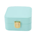 Jewelry Case Small Jewelry Box Organizer Display Storage Portable for Rings and Earrings Mint Green
