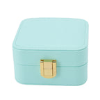 Jewelry Case Small Jewelry Box Organizer Display Storage Portable for Rings and Earrings Mint Green