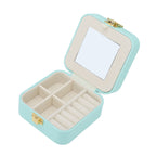 Jewelry Case Small Jewelry Box Organizer Display Storage Portable for Rings and Earrings Mint Green