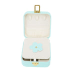 Jewelry Case Small Jewelry Box Organizer Display Storage Portable for Rings and Earrings Mint Green