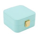 Jewelry Case Small Jewelry Box Organizer Display Storage Portable for Rings and Earrings Mint Green