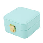 Jewelry Case Small Jewelry Box Organizer Display Storage Portable for Rings and Earrings Mint Green