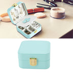 Jewelry Case Small Jewelry Box Organizer Display Storage Portable for Rings and Earrings Mint Green