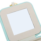 Jewelry Case Small Jewelry Box Organizer Display Storage Portable for Rings and Earrings Mint Green
