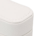 Mini Ring Storage Box PU Leather Small Jewelry Box Organizer Small Travel Earring Case White