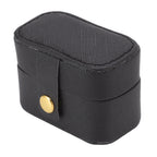 Mini Ring Storage Box PU Leather Small Jewelry Box Organizer Small Travel Earring Case Black