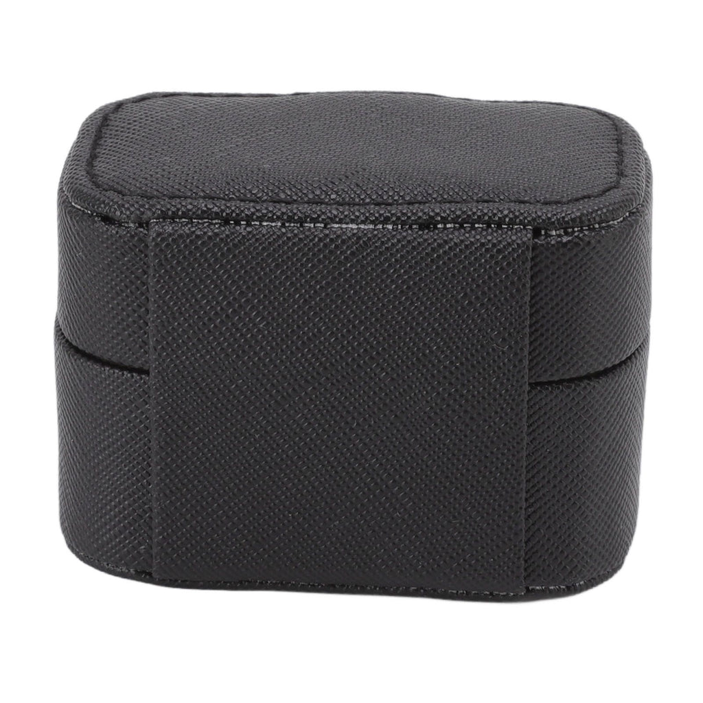 Mini Ring Storage Box PU Leather Small Jewelry Box Organizer Small Travel Earring Case Black