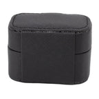 Mini Ring Storage Box PU Leather Small Jewelry Box Organizer Small Travel Earring Case Black