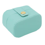 Mini Ring Storage Box PU Leather Small Jewelry Box Organizer Small Travel Earring Case Blue