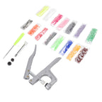 Plastic Snap Set Plastic Stainless Steel Practical Sewing Snaps Fasteners Kit Snap Plier with 150pcs T5 Buckle for Clothing