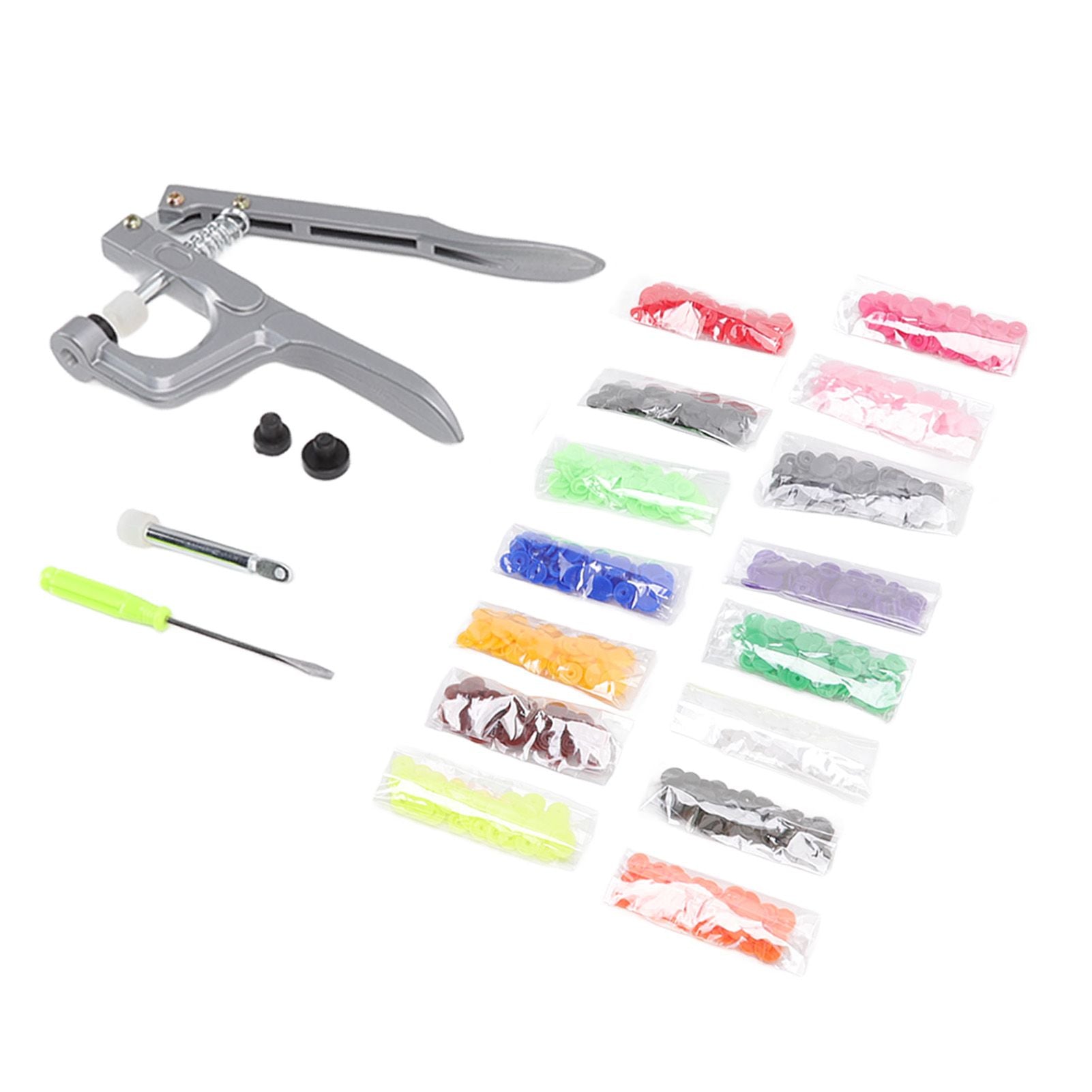 Plastic Snap Set Plastic Stainless Steel Practical Sewing Snaps Fasteners Kit Snap Plier with 150pcs T5 Buckle for Clothing