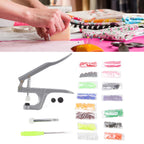 Plastic Snap Set Plastic Stainless Steel Practical Sewing Snaps Fasteners Kit Snap Plier with 150pcs T5 Buckle for Clothing