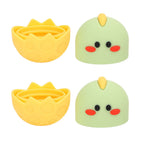 2Pcs Silicone Ice Face Mold Yellow Chicken Shape Face Eye Ice Roller for Men Women Reducing Swelling Pain Inflammation