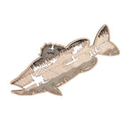 Wooden Hollowed Fish Figurine Multilayer Boxwood Decorative Wooden Hollowed Fish Striped for Home Office Canteen Salmon