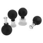 4Pcs Glass Cupping Set Black Silicone Ball Massage Vacuum Suction Cupping for Facial Skin
