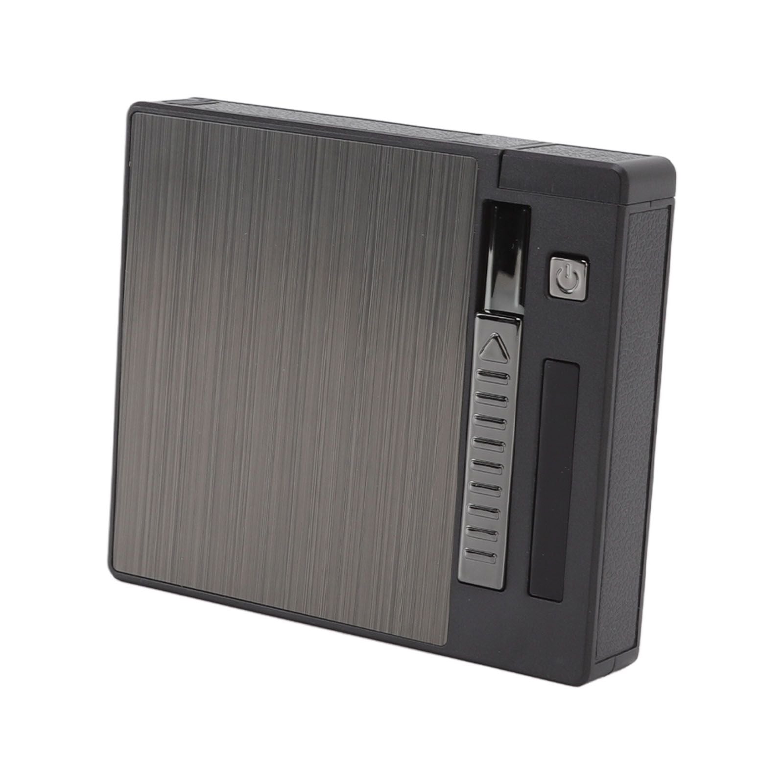 Cigarettes Case Box Automatic Ejection Holder with Dual Arc Lighter USB Rechargeable Power Display Windproof for 10 Cigarettes