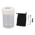 Magnifying Viewing Jar Multifunction Waterproof Magnifying Glass Storage Jar with LED Light for Home Travel White