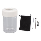 Magnifying Viewing Jar Multifunction Waterproof Magnifying Glass Storage Jar with LED Light for Home Travel White