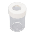 Magnifying Viewing Jar Multifunction Waterproof Magnifying Glass Storage Jar with LED Light for Home Travel White