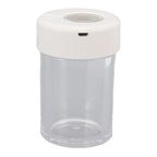 Magnifying Viewing Jar Multifunction Waterproof Magnifying Glass Storage Jar with LED Light for Home Travel White