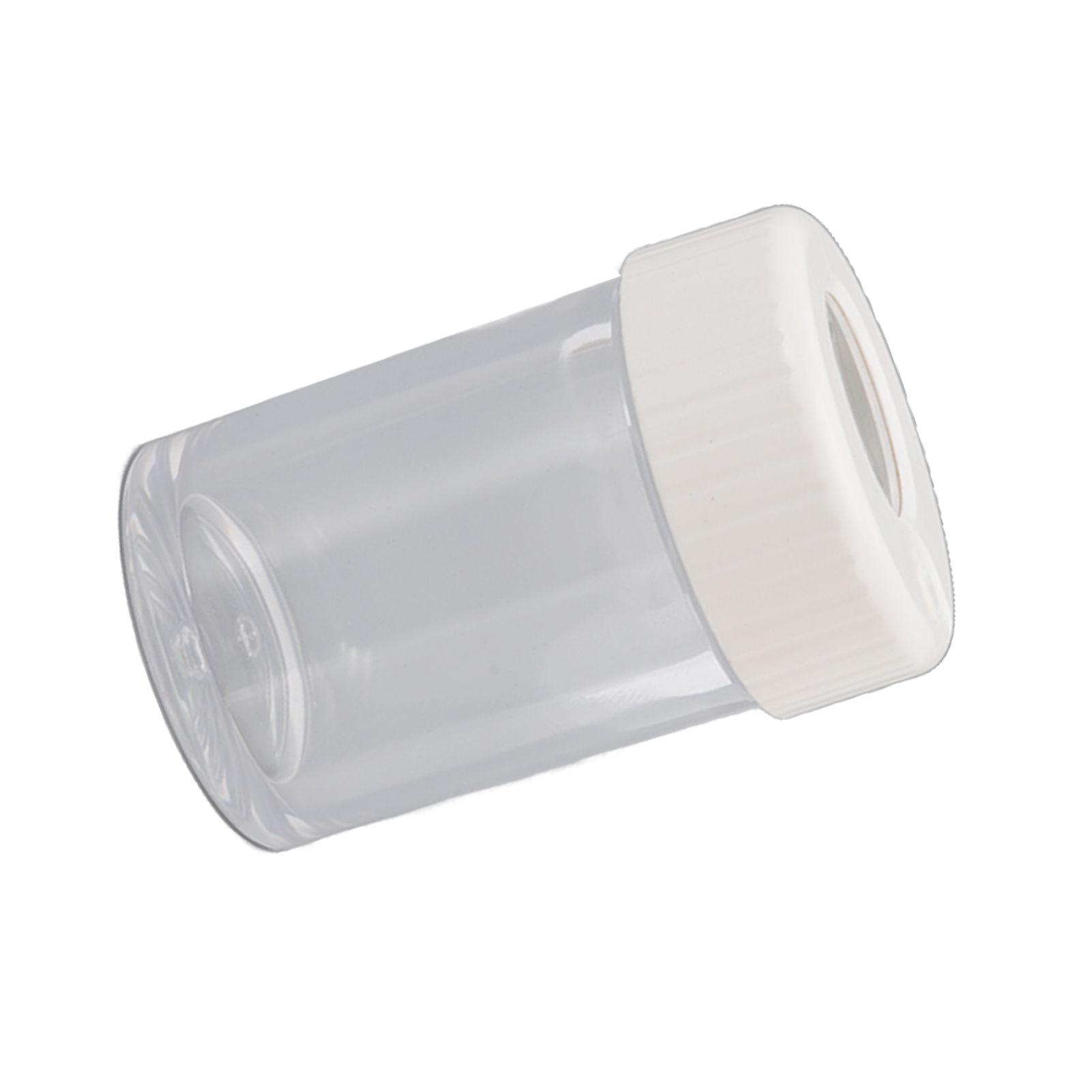 Magnifying Viewing Jar Multifunction Waterproof Magnifying Glass Storage Jar with LED Light for Home Travel White