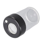 Magnifying Viewing Jar Multifunction Waterproof Magnifying Glass Storage Jar with LED Light for Home Travel Black