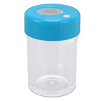 Magnifying Viewing Jar Multifunctional Waterproof Portable Magnifying Glass Storage Jar with LED Light for Tobacco Blue