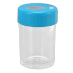 Magnifying Viewing Jar Multifunctional Waterproof Portable Magnifying Glass Storage Jar with LED Light for Tobacco Blue