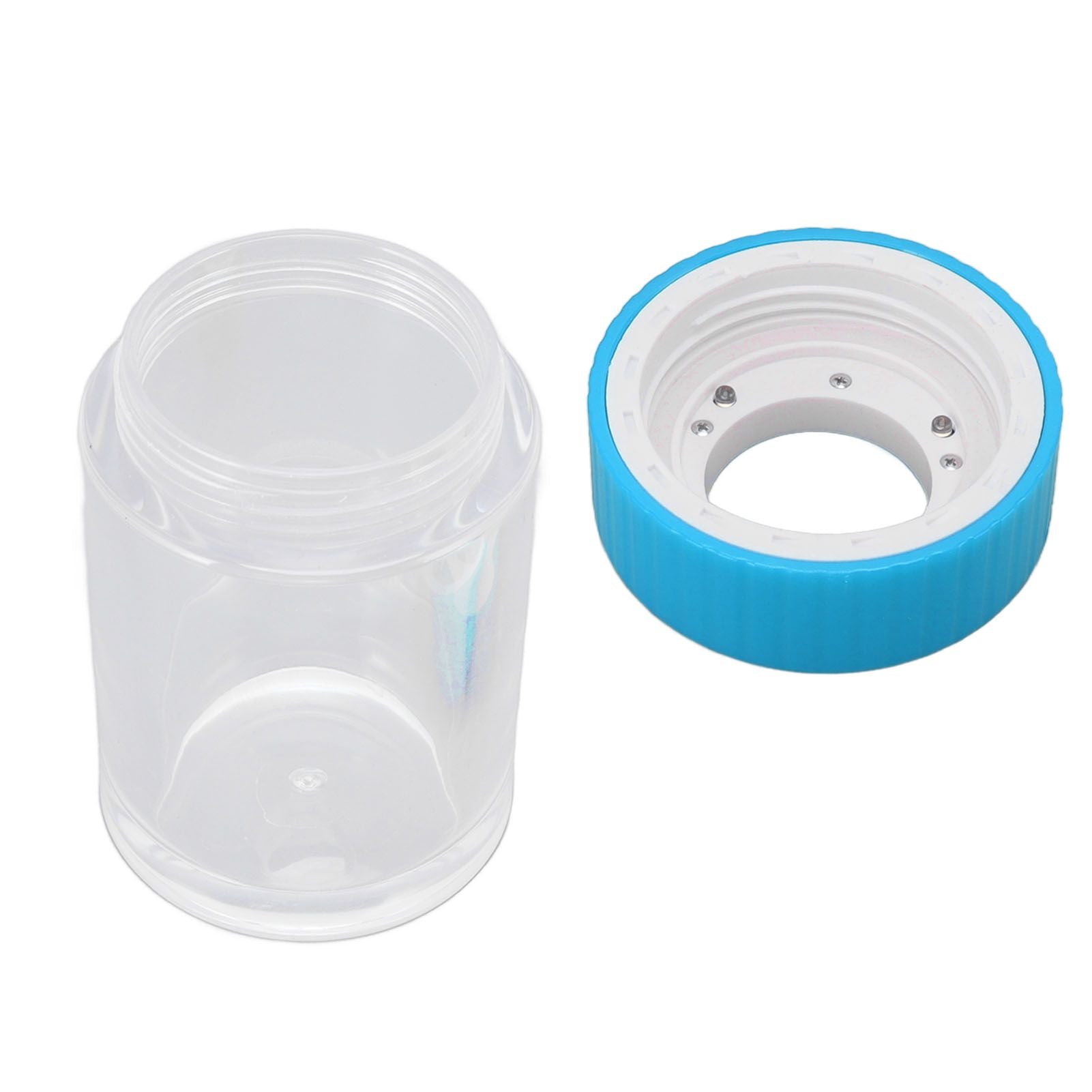 Magnifying Viewing Jar Multifunctional Waterproof Portable Magnifying Glass Storage Jar with LED Light for Tobacco Blue