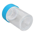 Magnifying Viewing Jar Multifunctional Waterproof Portable Magnifying Glass Storage Jar with LED Light for Tobacco Blue
