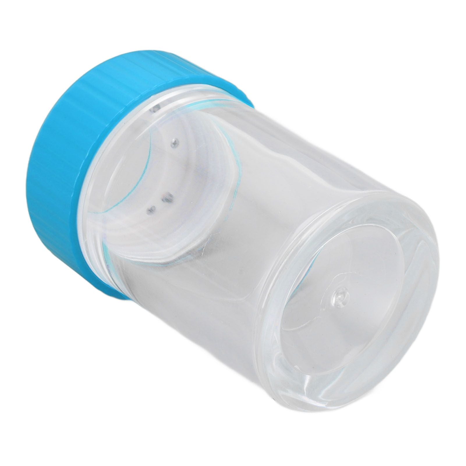 Magnifying Viewing Jar Multifunctional Waterproof Portable Magnifying Glass Storage Jar with LED Light for Tobacco Blue