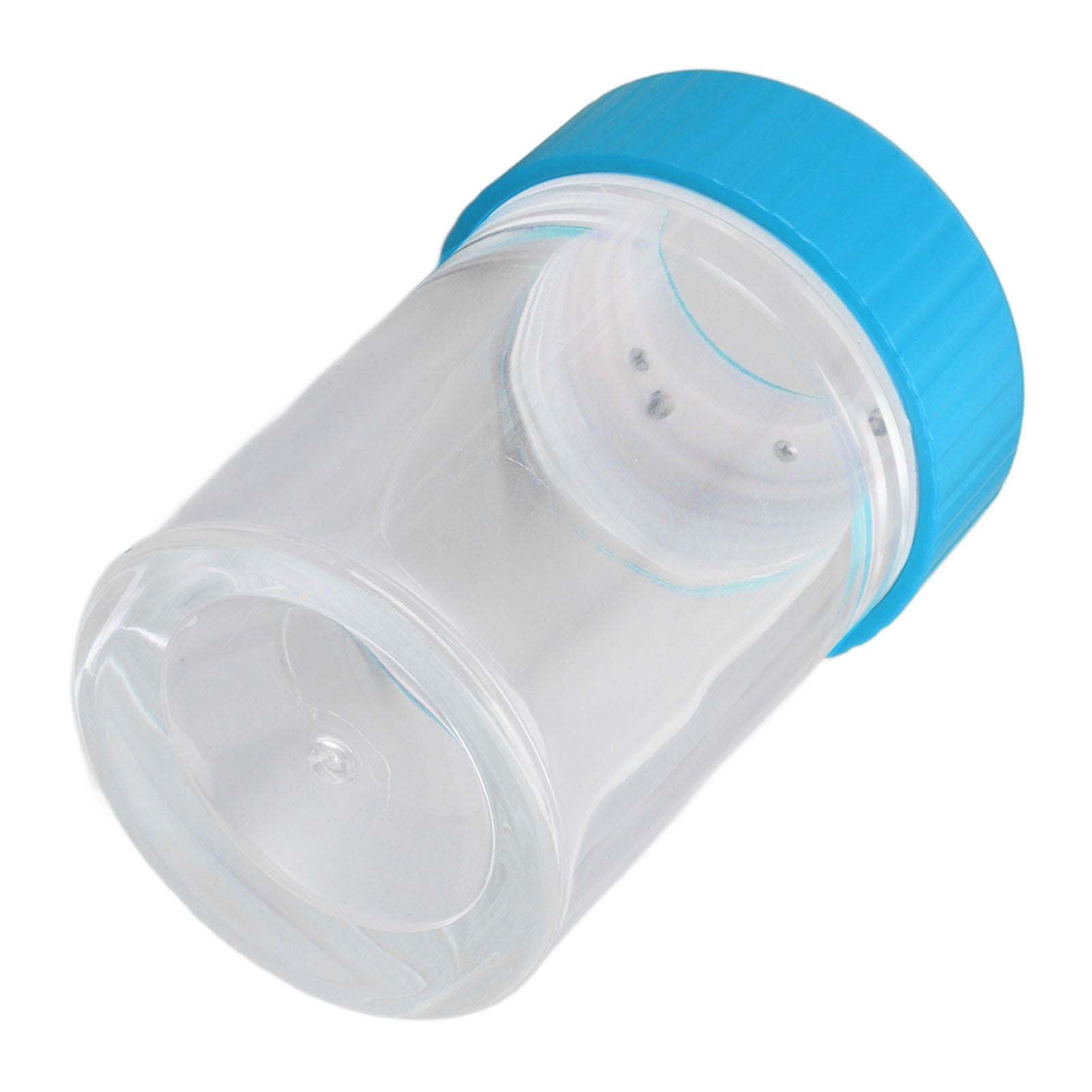 Magnifying Viewing Jar Multifunctional Waterproof Portable Magnifying Glass Storage Jar with LED Light for Tobacco Blue