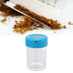 Magnifying Viewing Jar Multifunctional Waterproof Portable Magnifying Glass Storage Jar with LED Light for Tobacco Blue