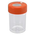 Magnifying Viewing Jar Multifunctional Waterproof Portable Magnifying Glass Storage Jar with LED Light for Tobacco Orange