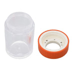 Magnifying Viewing Jar Multifunctional Waterproof Portable Magnifying Glass Storage Jar with LED Light for Tobacco Orange
