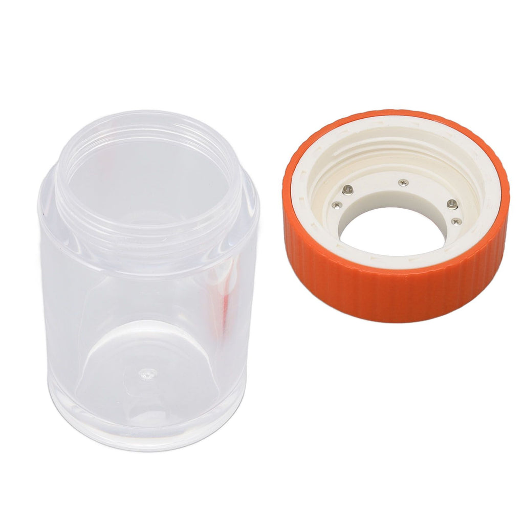 Magnifying Viewing Jar Multifunctional Waterproof Portable Magnifying Glass Storage Jar with LED Light for Tobacco Orange