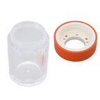 Magnifying Viewing Jar Multifunctional Waterproof Portable Magnifying Glass Storage Jar with LED Light for Tobacco Orange