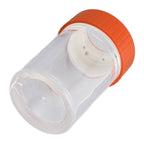 Magnifying Viewing Jar Multifunctional Waterproof Portable Magnifying Glass Storage Jar with LED Light for Tobacco Orange