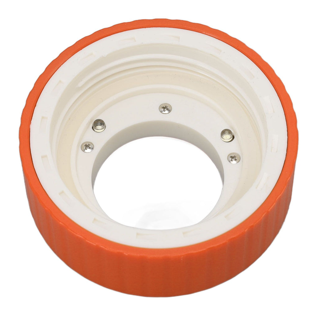 Magnifying Viewing Jar Multifunctional Waterproof Portable Magnifying Glass Storage Jar with LED Light for Tobacco Orange
