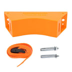 Gas Cylinder Holder Plastic Cylinder Wall Mounted Fixed Bracket with Expansion Screw Safety Strap Orange