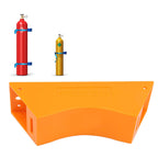 Gas Cylinder Holder Plastic Cylinder Wall Mounted Fixed Bracket with Expansion Screw Safety Strap Orange