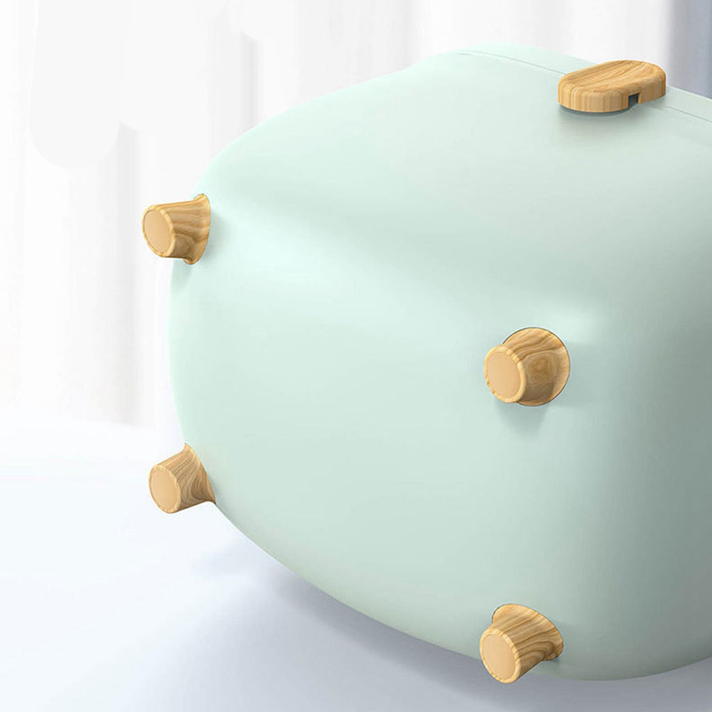 Plastic Medicine Storage Box Oval Double Layers Multi Grid Large Capacity Medical Box Organizer for Home Dorm Green