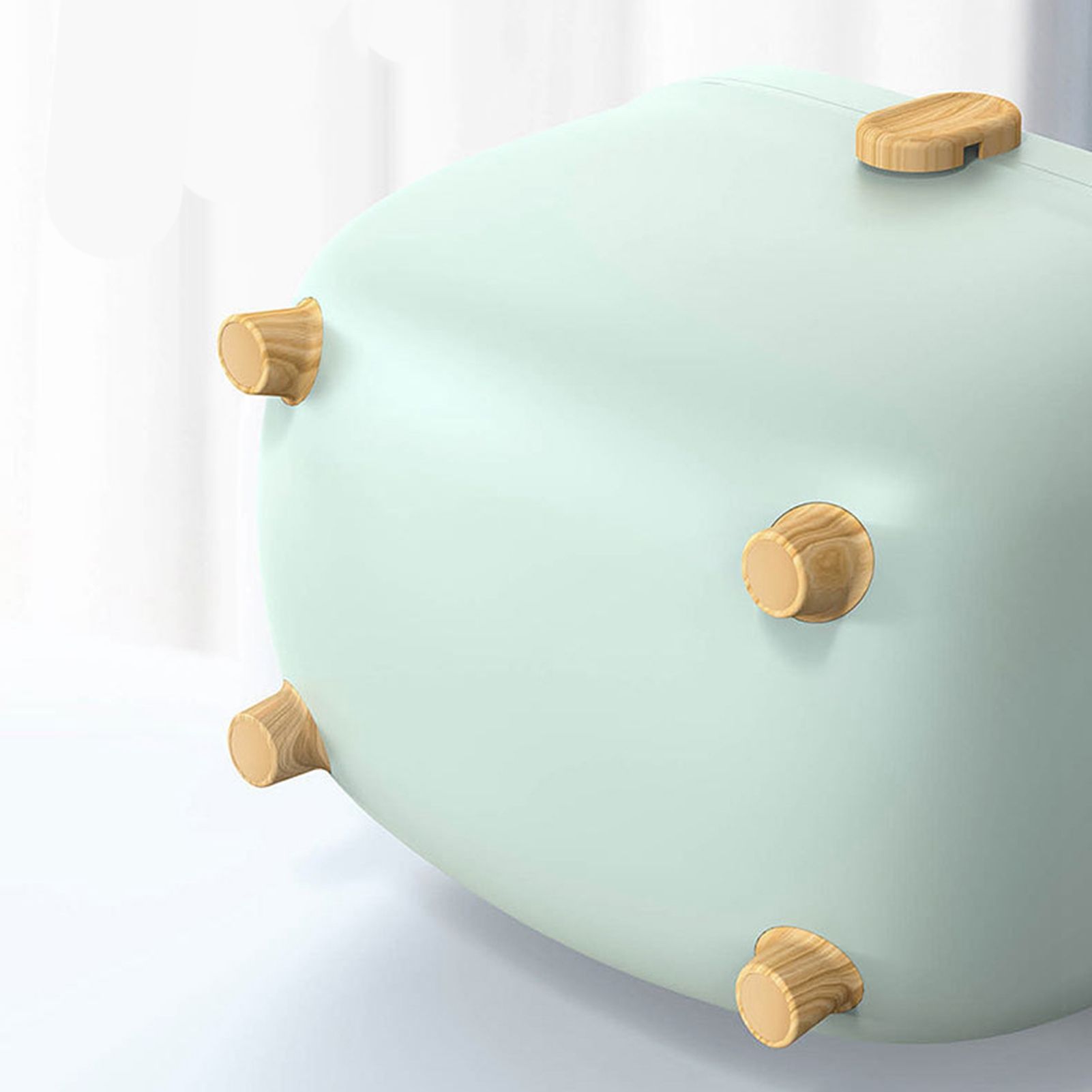 Plastic Medicine Storage Box Oval Double Layers Multi Grid Large Capacity Medical Box Organizer for Home Dorm Green