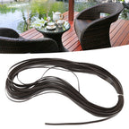 Wicker Repair Kit Plastic Patio Chair Table Sofa Synthetic Rattan Material for Furniture Double Sided Dark Brown