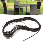 Wicker Repair Kit Plastic Patio Chair Table Sofa Synthetic Rattan Material for Furniture Double Sided Dark Brown