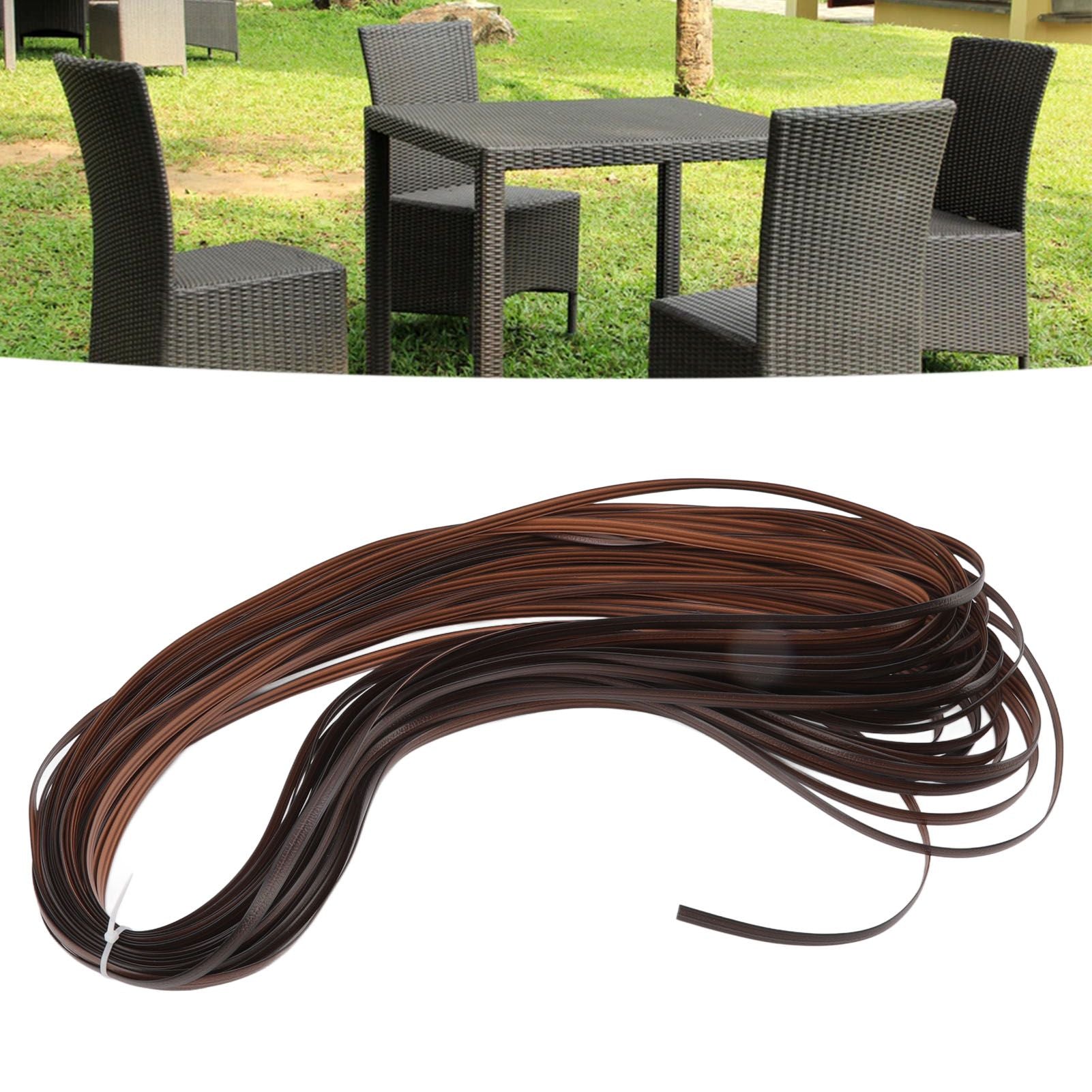 Wicker Repair Kit Plastic Patio Chair Table Sofa Synthetic Rattan Material for Furniture Discolored Brown